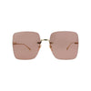 Gucci Square-Frame Metal Sunglasses - One Size