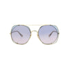 Chloé Square-Frame Metal Sunglasses - One Size