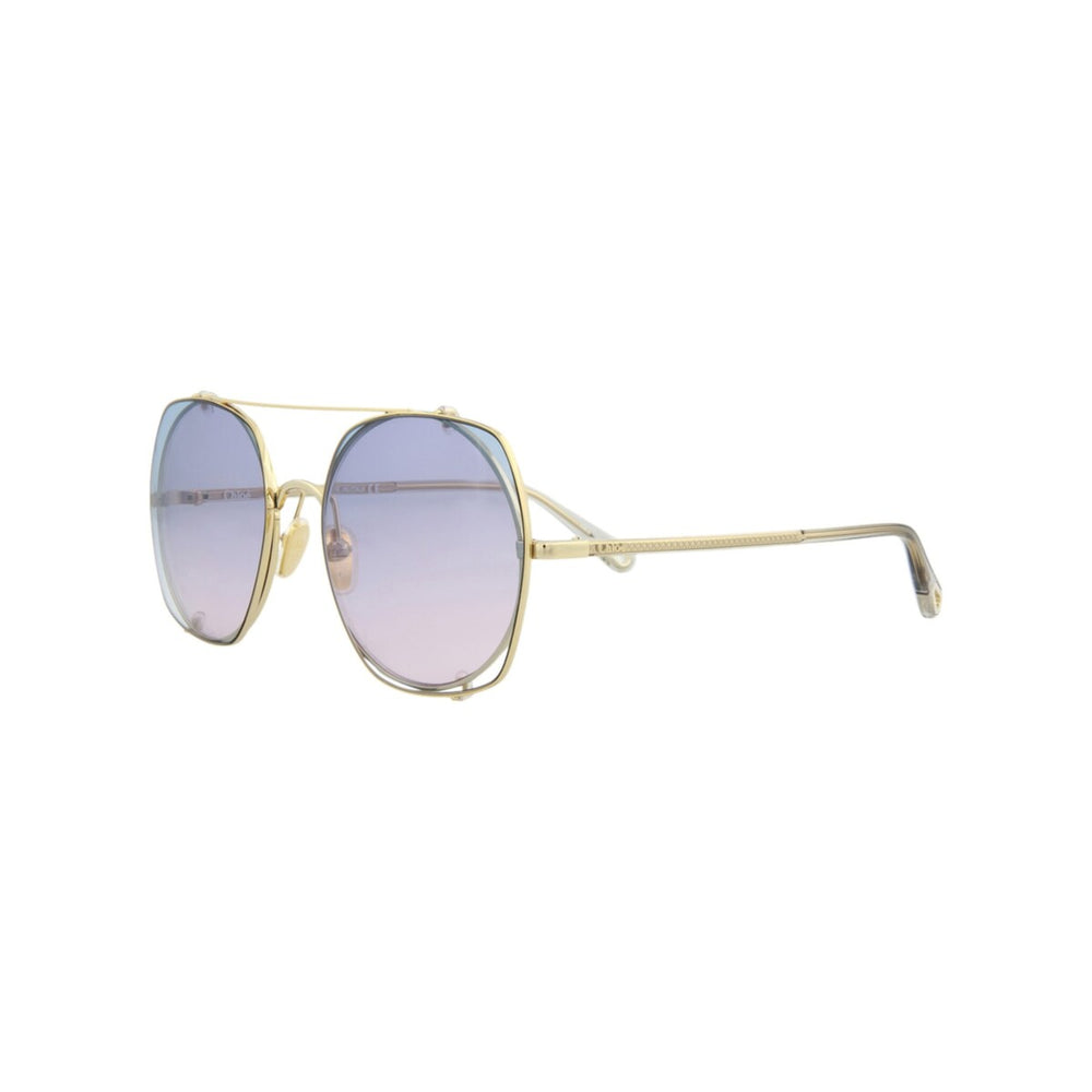 Chloé Square-Frame Metal Sunglasses - One Size