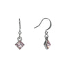 Stainless Steel Rose Diamond Drop Dainty Earrings