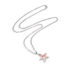 Starfish Pendant Necklace with Swarovski Crystal - White