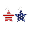 Stars Striped Star Drop Earrings