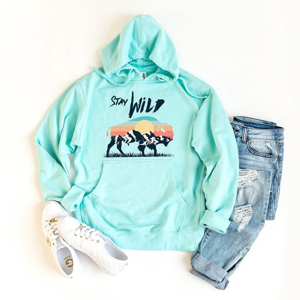 Stay Wild Buffalo Graphic Hoodie