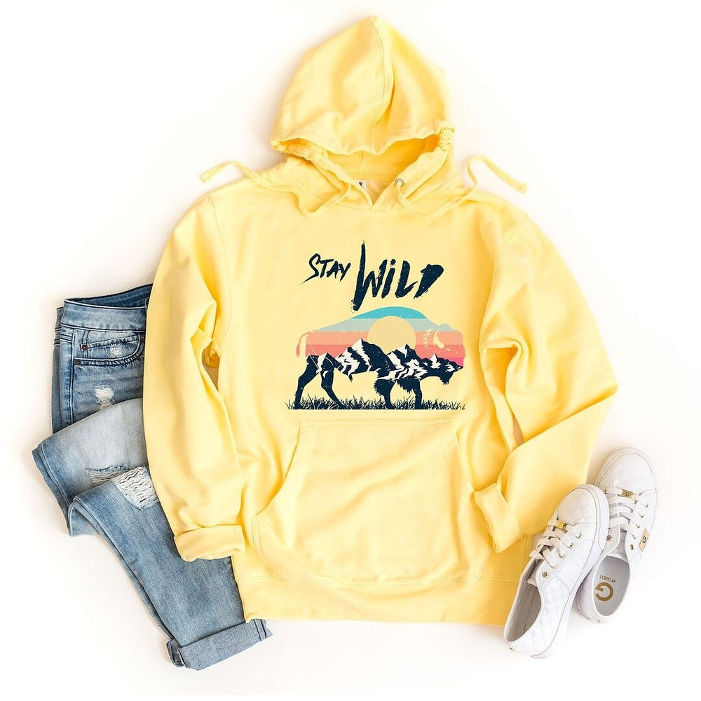 Stay Wild Buffalo Graphic Hoodie