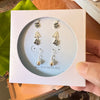 Sterling Silver Holiday Earrings 4-Pair Set