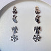 Sterling Silver Holiday Earrings 4-Pair Set