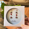 Sterling Silver Holiday Earrings 4-Pair Set