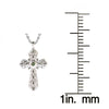 Sterling Silver 0.25Ct Natural Green Diamond Cross Pendant