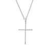 Sterling Silver 0.25Ct Natural White Diamond Cross Pendant