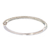 Sterling Silver 0.50 CTTW Real White Diamond Bangle Bracelet