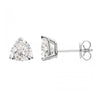 Sterling Silver 1 2/5 Carat Trillion Lab Grown Diamond Stud Earrings