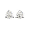 Sterling Silver 1 2/5 Carat Trillion Lab Grown Diamond Stud Earrings