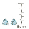 Sterling Silver 1.30CTTW Natural Aquamarine Stud Earrings