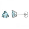 Sterling Silver 1.30CTTW Natural Aquamarine Stud Earrings