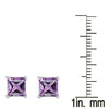 Sterling Silver 1.85Ct Natural Amethyst Stud Earrings