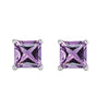 Sterling Silver 1.85Ct Natural Amethyst Stud Earrings