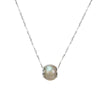 Sterling Silver 10MM Labradorite Single Bead Necklace