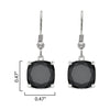 Sterling Silver 15.25ct Natural Black Spinel Dangle Earrings