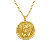 Sterling Silver 18k Gold-Plated Cherub Pendant Necklace - White