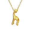 Sterling Silver 18k Gold-Plated Giraffe Pendant Necklace - White