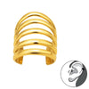 Sterling Silver 18k Gold-Plated Layered Ear Cuffs Earrings