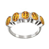 Sterling Silver 2.20Ct Natural Citrine Five Stone Ring