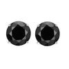 Sterling Silver 2.50 CTTW Natural Black Diamond Stud Earrings