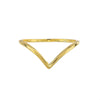 Sterling Silver 24k Gold-Plated Triangle Ring