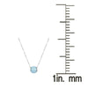 Sterling Silver 3.10Ct Aquamarine Single Bead Necklace