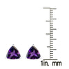 Sterling Silver 3.15Ct Natural Amethyst Stud Earrings