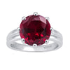 Sterling Silver 4 CT Ruby Solitaire Ring