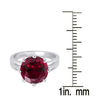 Sterling Silver 4 CT Ruby Solitaire Ring