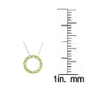 Sterling Silver 6.00Ct Natural Peridot Circle Pendant