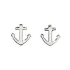 Sterling Silver Anchor Stud Earrings