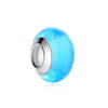 Sterling Silver Aqua Blue Glass Bead Charm