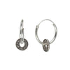 Sterling Silver Aztec Hooped Earrings