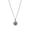 Sterling Silver Baby Handprint Round Pendant Necklace