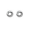 Sterling Silver Bali Open Circle Stud Earrings