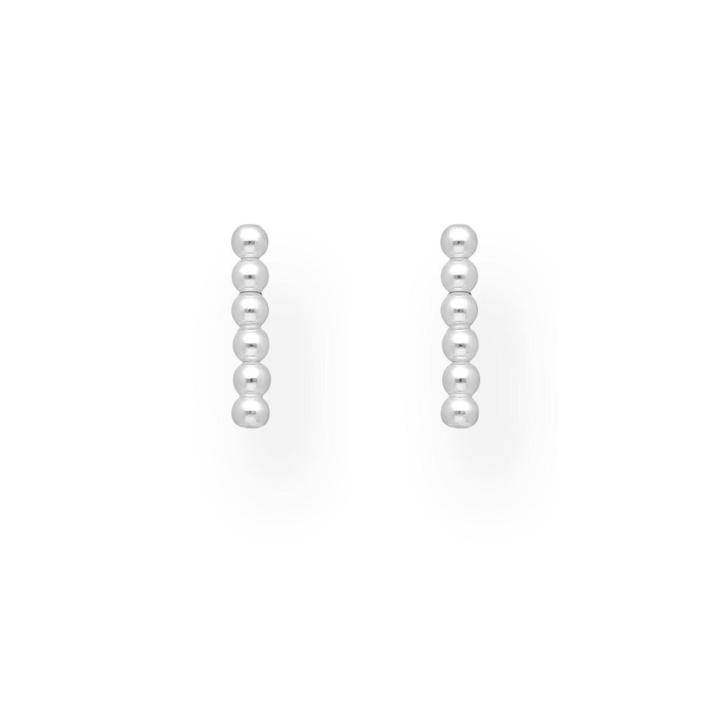 Sterling Silver Ball Bar Stud Earrings