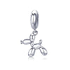 Sterling Silver Balloon Dog Dangling Charm