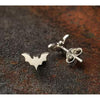 Sterling Silver Bat Stud Earrings