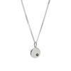 Sterling Silver Birthstone Round Pendant Necklace