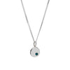 Sterling Silver Birthstone Round Pendant Necklace