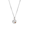 Sterling Silver Birthstone Round Pendant Necklace