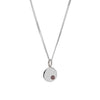 Sterling Silver Birthstone Round Pendant Necklace