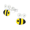 Sterling Silver Bumblebee Children Stud Earrings