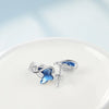 Sterling Silver Butterfly Earrings with Crystals from Swarovski