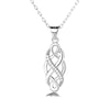 Sterling Silver Celtic Pendant Necklace with crystals from Swarovski