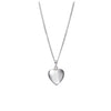 Sterling Silver Charming Heart Pendant Necklace - White