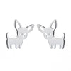 Sterling Silver Chihuahua Dog Earrings